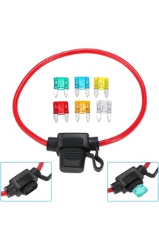 Mini Bıçak Sigorta Yuvası Kablolu Kapaklı - 5 Adet Mini Bıçak Sigorta Yuvası Kablolu Kapaklı - 5 Adet