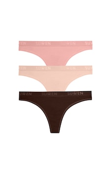 Suwen 3 Lü Pamuklu String Külot St00456021343 Nude Kahverengi Pembe Kahverengi - Pembe Suwen 3 Lü Pamuklu String Külot St00456021343 Nude Kahverengi Pembe Kahverengi - Pembe