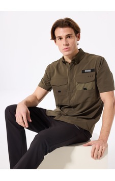 Discovery Expedition D4sm-gml3229 Haki Relaxed Fit Düz Erkek Gömlek