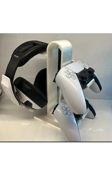 Ps5 Uyumlu Kulaklık Ve Çift Kol Standı - 3d Baskı Oyuncu Masası Düzenleyici Gamepad Standı Ps5 Uyumlu Kulaklık Ve Çift Kol Standı - 3d Baskı Oyuncu Masası Düzenleyici Gamepad Standı