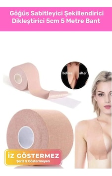Premium Suya Terlemeye Dayanıklı Göğüs Sabitleyici Şekillendirici Dikleştirici 5cm 5 Metre Bant