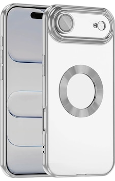Apple Uyumlu iPad iPhone 17 Air Kılıf Kamera Korumalı Logo Gösteren Zore Omega Kapak Gümüş Apple Uyumlu iPad iPhone 17 Air Kılıf Kamera Korumalı Logo Gösteren Zore Omega Kapak Gümüş