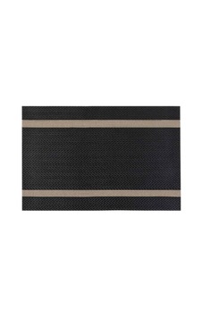 Epinox Pvc Amerikan Servis - Siyah Balıksırtı Bej Şeritli 30x45 Cm Epinox Pvc Amerikan Servis - Siyah Balıksırtı Bej Şeritli 30x45 Cm