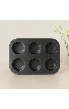 6 Gözlü Siyah Metal Muffin Kalıbı Açık Altın 6 Gözlü Siyah Metal Muffin Kalıbı Açık Altın