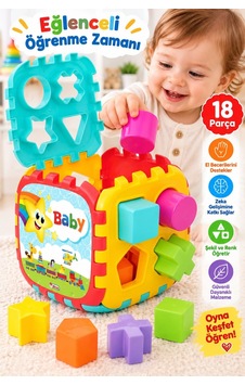 Dede Baby Büyük Bultak Küp 18 Parça Şekil Eşleştirme Ve Eğitici Bebek Oyuncağı 12 Ay+ Dede Baby Büyük Bultak Küp 18 Parça Şekil Eşleştirme Ve Eğitici Bebek Oyuncağı 12 Ay+