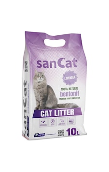 Sancat Premium Lavanta Kokulu Topaklaşan Beyaz Bentonit Kedi Kumu 10 L Sancat Premium Lavanta Kokulu Topaklaşan Beyaz Bentonit Kedi Kumu 10 L