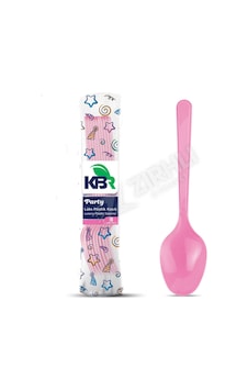 5 Adet Kbr Party Plastik Kaşık Pembe 8'li 5 Adet Kbr Party Plastik Kaşık Pembe 8'li