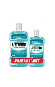 Listerine Cool Mint Nane Aromalı 500 Ml + 250 Ml - Avantajlı Paket Listerine Cool Mint Nane Aromalı 500 Ml + 250 Ml - Avantajlı Paket