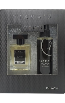 Tiara's Black Erkek Parfüm EDT 50 ML + Black Body Mist Sprey 150 ML