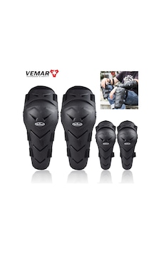 Vemar Mafsallı Motosiklet Dizlik Dirseklik Koruma Seti Çantalı Siyah