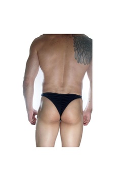 Naam Erkek Arkası Büzgülü Siyah Brazillian Slip Çok Renkli