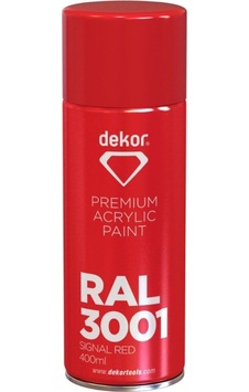 Dekor Sprey Boya Kırmızı Ral3001 400ml Dekor Sprey Boya Kırmızı Ral3001 400ml