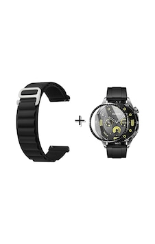 Forzacase Huawei Watch Gt4 46mm İçin Kancalı Kumaş Kordon Kayış + Ekran Koruma Filmi - Fc156 Siyah Forzacase Huawei Watch Gt4 46mm İçin Kancalı Kumaş Kordon Kayış + Ekran Koruma Filmi - Fc156 Siyah