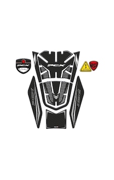 Honda Pcx 125 2021-2023 Uyumlu Tank Pad Karbon Beyaz Redlinegrafik