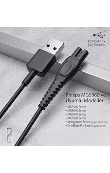 Philips Mg5960 Uyumlu Şarj Kablosu Philips Mg5960 Uyumlu Şarj Kablosu