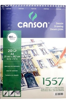 Canson A4 Üstten Spiralli Fıneface Çok Amaçlı Resim Blok 200 G
