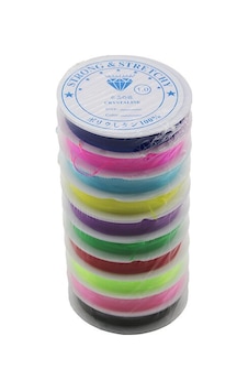 İbico Crystaline İ14-005 Misina İpi - Size 1.0 4 Mt Renkli Lastikli- 10'li Paket