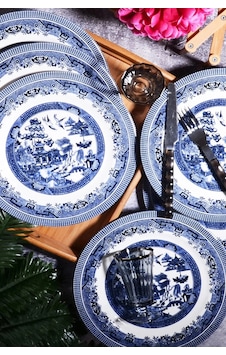 Rotanev Churchill Desen Porselen 6'lı Servis Tabağı 26 CM