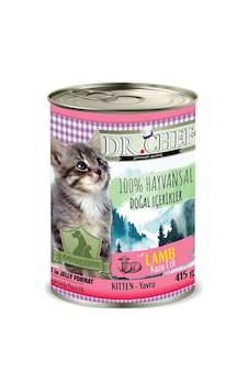 Dr. Chef Kuzu Etli Konserve Yavru Kedi Maması 24 x 415 G Dr. Chef Kuzu Etli Konserve Yavru Kedi Maması 24 x 415 G