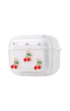 Apple Uyumlu AirPods Pro 2 Zore Airbag 44 Airbag Tasarımlı Simli Şeffaf Kutup Kılıf Kiraz Apple Uyumlu AirPods Pro 2 Zore Airbag 44 Airbag Tasarımlı Simli Şeffaf Kutup Kılıf Kiraz