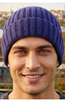 Uniquetrenders Erkek Fitilli Katlamalı Triko Kışlık Bere Mor Uniquetrenders Erkek Fitilli Katlamalı Triko Kışlık Bere Mor