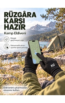 Kuzeylife Milo Windshield Vera Eldiven Xl Siyah