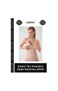 Carlburn Delux Serisi Kadın Ten Pamuklu Kaplı Emzirme Atleti Kıyafet Çamaşır Bebek Carlburn Delux Serisi Kadın Ten Pamuklu Kaplı Emzirme Atleti Kıyafet Çamaşır Bebek