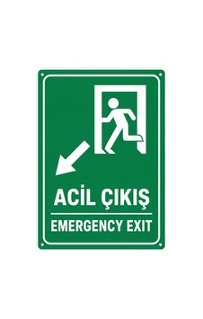 Acil Çıkış 50x70cm Pvc Isg Levha V11 Acil Çıkış 50x70cm Pvc Isg Levha V11