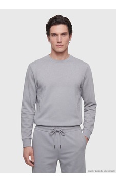 Ramsey Açık Gri Bisiklet Yaka Düz Sweatshirt Ramsey Açık Gri Bisiklet Yaka Düz Sweatshirt