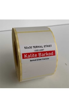 Kalite Barkod 50X30 Termal Etiket 10 Rulo Kalite Barkod 50X30 Termal Etiket 10 Rulo