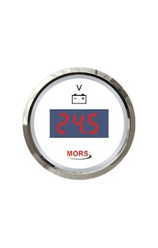 Mors Dijital Voltmetre 12-24 Volt Beyaz Mors Dijital Voltmetre 12-24 Volt Beyaz