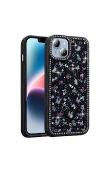Apple iPhone Uyumlu 14 Kılıf Taşlı Ve Simli Tasarım Zore Azra Kapak Apple iPhone Uyumlu 14 Kılıf Taşlı Ve Simli Tasarım Zore Azra Kapak