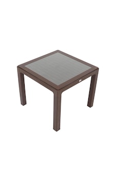 Mandella 90x90 Elit Rattan Masa Camlı Kahverengi Diğer Mandella 90x90 Elit Rattan Masa Camlı Kahverengi Diğer