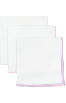 Bebekevi 756 10 Parça Penye Mendil 25 x 25 CM Pembe
