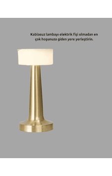 Kablosuz Dokunmatik Masa Lambası, Usb Şarjlı Modern Metal Gövde Çok Renkli Kablosuz Dokunmatik Masa Lambası, Usb Şarjlı Modern Metal Gövde Çok Renkli