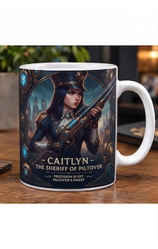 League Of Legends Caitlyn Özel Tasarım Baskılı Beyaz Kupa Bardak - Koleksiyonluk Oyuncu Kupası Açık Beyaz League Of Legends Caitlyn Özel Tasarım Baskılı Beyaz Kupa Bardak - Koleksiyonluk Oyuncu Kupası Açık Beyaz
