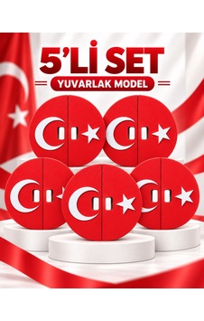Ay Yıldız Gösteri Panosu Yuvarlak Model - 5'li Set Ay Yıldız Gösteri Panosu Yuvarlak Model - 5'li Set