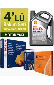 Bosch Audi A4 40 Dizel Filtre Bakım Seti-shell Helix Ultra Ect 5w30 4lt 2015-2021 4 Lü Bosch Audi A4 40 Dizel Filtre Bakım Seti-shell Helix Ultra Ect 5w30 4lt 2015-2021 4 Lü