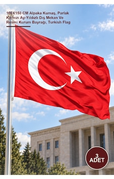 3 Adet Türk Bayrağı 100x150 Cm Alpaka Kumaş, Parlak Kırmızı Ay-yıldızlı Dış Mekan Ve Resmi Kurum Bayrağı, Turkish Flag 10 3 Adet Türk Bayrağı 100x150 Cm Alpaka Kumaş, Parlak Kırmızı Ay-yıldızlı Dış Mekan Ve Resmi Kurum Bayrağı, Turkish Flag 10