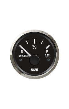 KUS Su Göstergesi Siyah 0–190 Ohm 12/24V 52 MM KUS Su Göstergesi Siyah 0–190 Ohm 12/24V 52 MM
