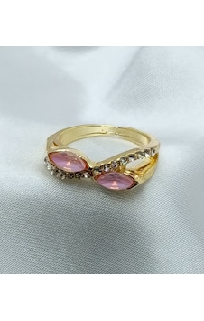 Yeni Sezon Paslanmaz Çelik Altın Kaplama Pembe Taş'lı Yüzük Gold Yeni Sezon Paslanmaz Çelik Altın Kaplama Pembe Taş'lı Yüzük Gold