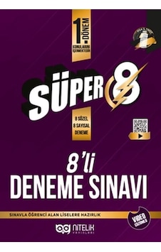 Nitelik Yayınları Süper 8. Sınıf 1. Dönem 8'li Deneme Sınavı Nitelik Yayınları Süper 8. Sınıf 1. Dönem 8'li Deneme Sınavı