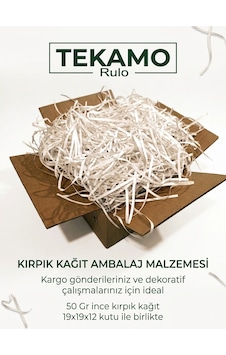 Kırpık Kağıt Hediye Kutu Süsleme Dolgu Malzemesi Koli Dahil 19x19x12 1