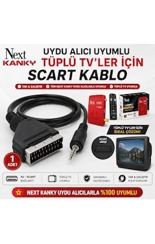 Next Kanky Uyumlu Av Scart Kablo Tüplü Tv Uydu Alıcısı Bağlantı Kablosu, 3.5 Mm Av Jack Scart Dönü Next Kanky Uyumlu Av Scart Kablo Tüplü Tv Uydu Alıcısı Bağlantı Kablosu, 3.5 Mm Av Jack Scart Dönü