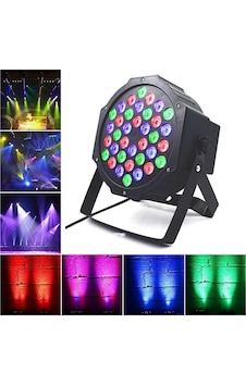 Sese Duyarlı Rgb Led 1 Watt 36x3 Led Par Sahne Işığı-parti,disko,restoran,bahçe,park Düğün Işıkları