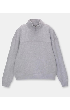 Mythrıva Oversize Yarım Farmuarlı Yakalı Basic Sweatshirt - Gri Mythrıva Oversize Yarım Farmuarlı Yakalı Basic Sweatshirt - Gri