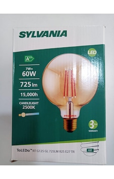 SYLVANIA AMPÜL RT G125 7W / 825 E27 725 LM AMBER RENK SYLVANIA AMPÜL RT G125 7W / 825 E27 725 LM AMBER RENK