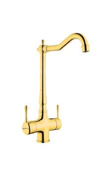 Real Stone Ares Rustik Arıtmalı Gold Mutfak Eviye Bataryası Altın
