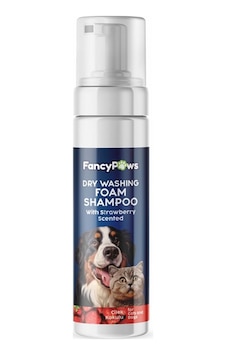 Fancy Paws Dry Washing Foam Shampoo Çilek Kokulu 200ml Fancy Paws Dry Washing Foam Shampoo Çilek Kokulu 200ml
