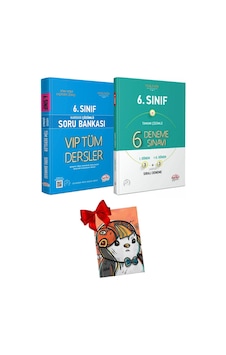 6. Sınıf Vıp Tüm Dersler Soru Bankası & 6 3+3 Deneme Sınavı Tamamı Çözümlü Hediyeli Set